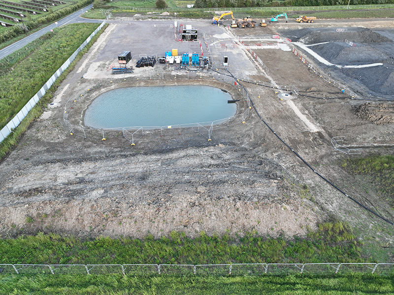 Aerial View of Clay Compactions Trials 25 May 2025